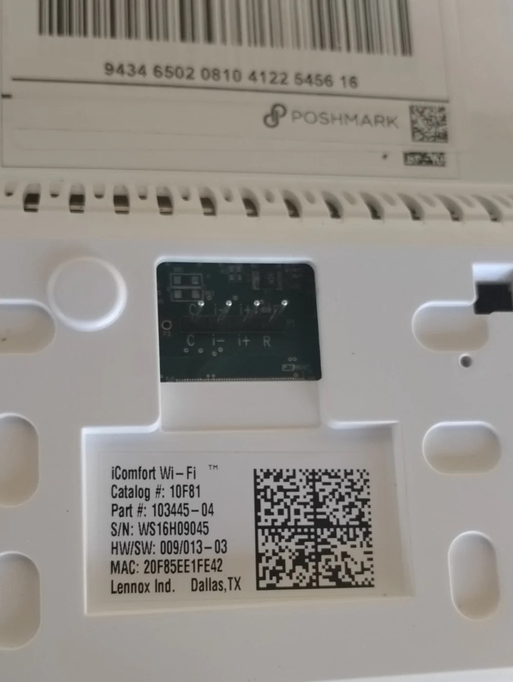 Lenox White Smart Thermostat Wi‑Fi Module